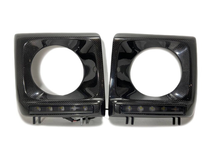 Mercedes-Benz W463 G-Wagon Carbon Fiber Headlight Frames with LED